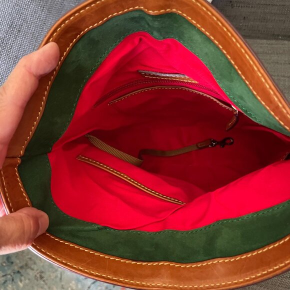 Dooney & Bourke Chestnut Leather Florentine Crossbody Bag - Picture 12 of 16